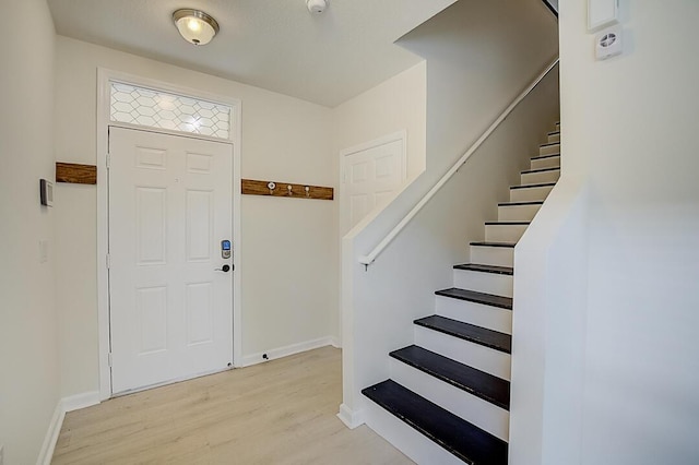 entryway featuring light wood-type flooring