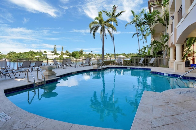 view of pool with a patio area