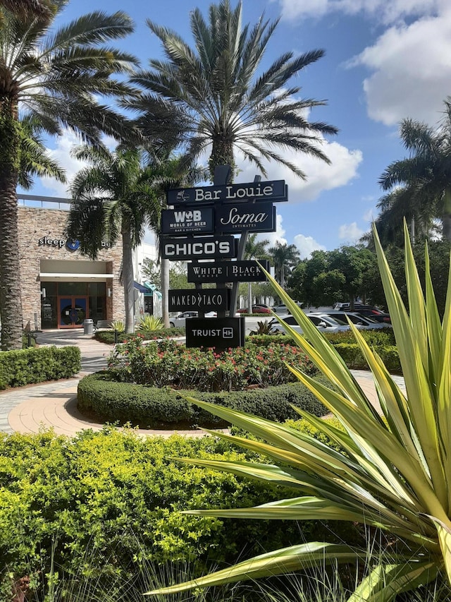 view of community sign