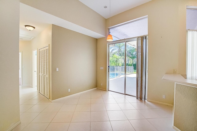 view of tiled empty room