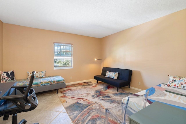 view of tiled bedroom