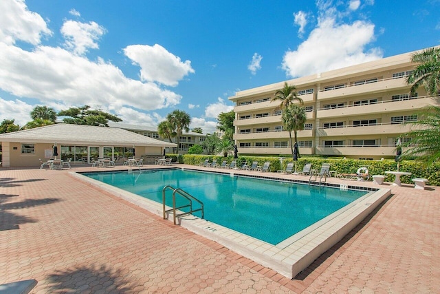 view of pool with a patio