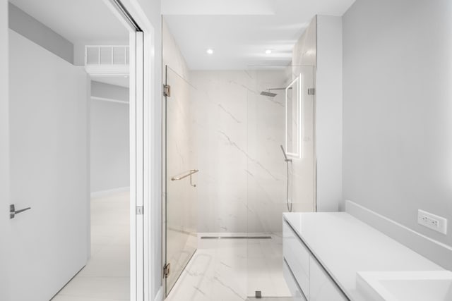 bathroom with walk in shower