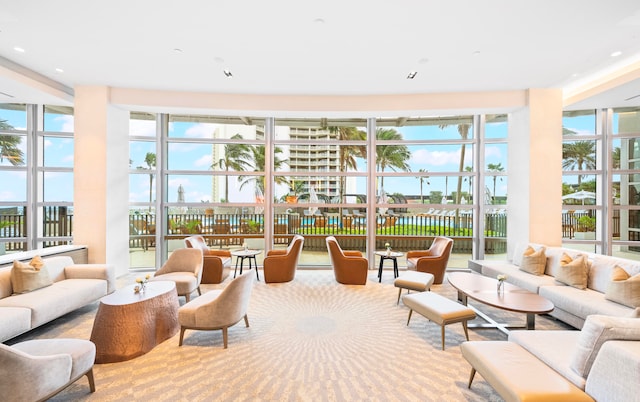 sunroom featuring a wealth of natural light