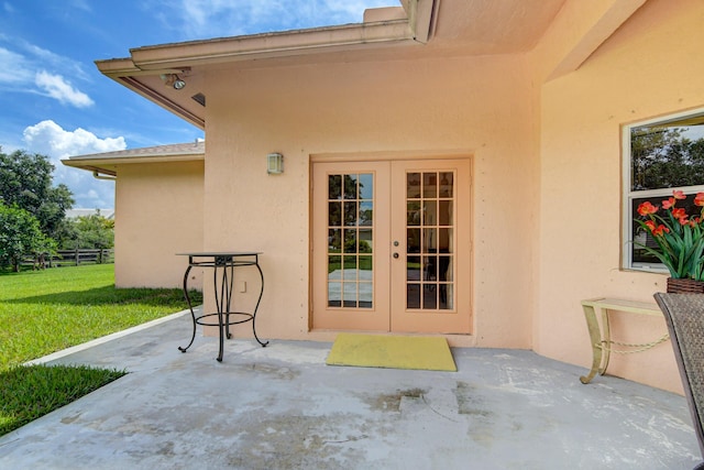 view of patio / terrace with french doors