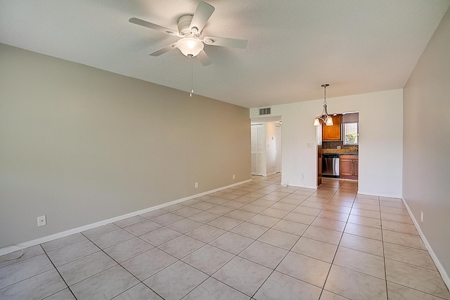 200 Waterway Dr S Unit 102, Lantana, FL 33462 - interior space with light tile floors and ceiling fan with notable chandelier