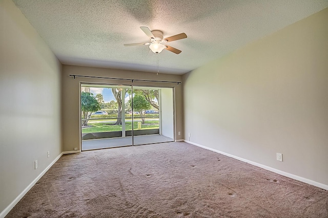 200 Waterway Dr S Unit 102, Lantana, FL 33462 - empty room with carpet floors, ceiling fan, and a textured ceiling
