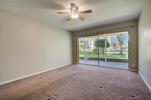200 Waterway Dr S Unit 102, Lantana, FL 33462 - carpeted empty room with a textured ceiling and ceiling fan