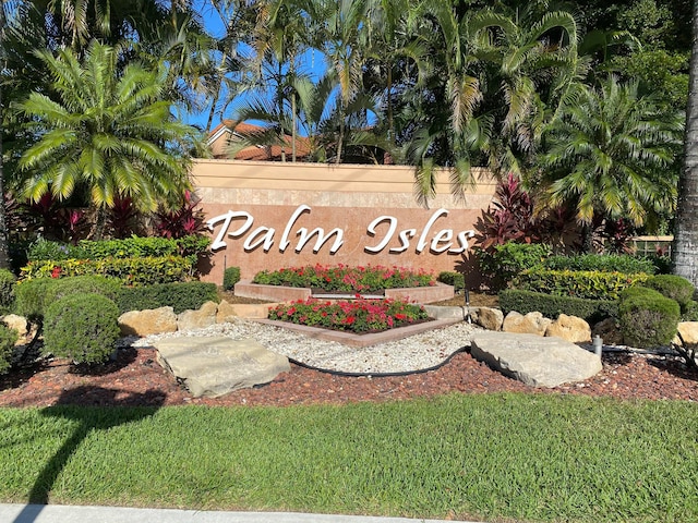 view of community sign