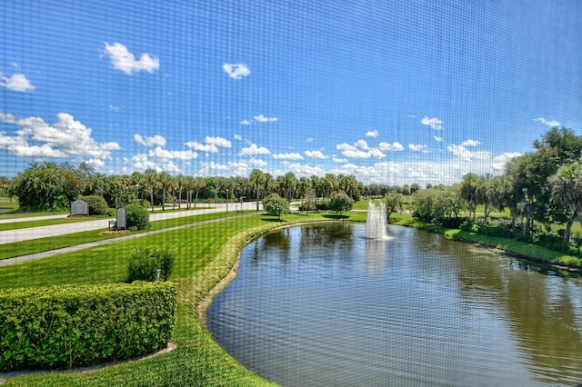 view of water feature