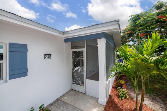 view of doorway to property