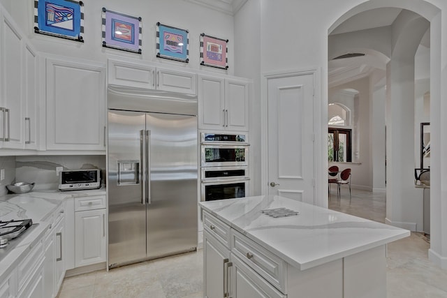 kitchen featuring white cabinets and stainless steel appliances