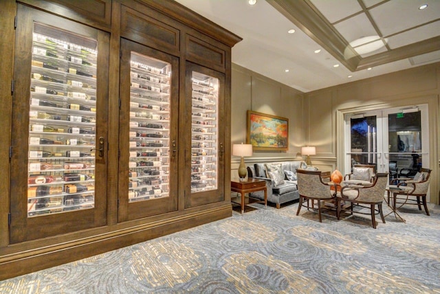 interior space featuring french doors