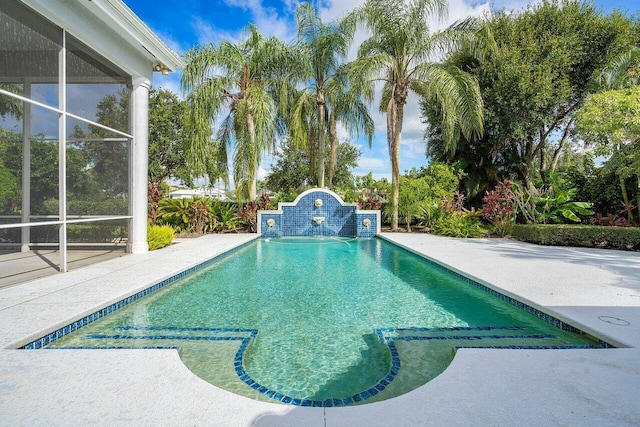 view of pool with a patio