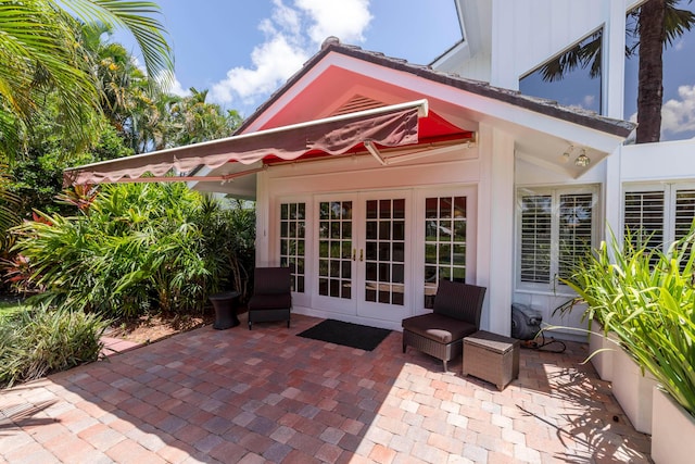 view of patio with french doors