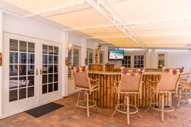 interior space featuring french doors