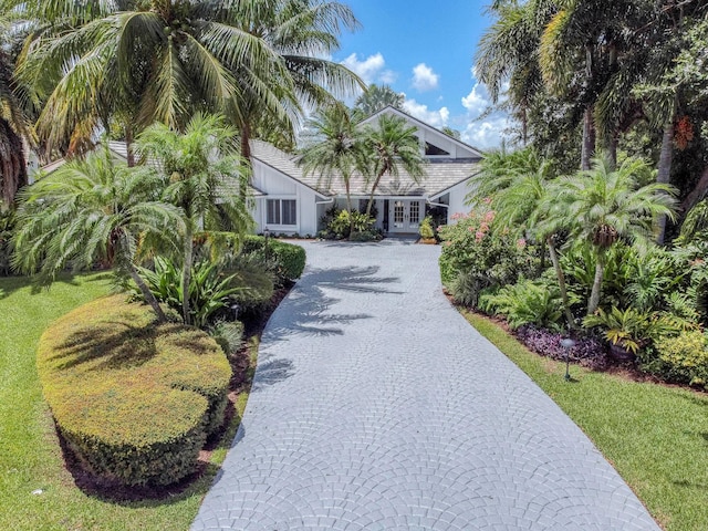 view of front of property featuring french doors