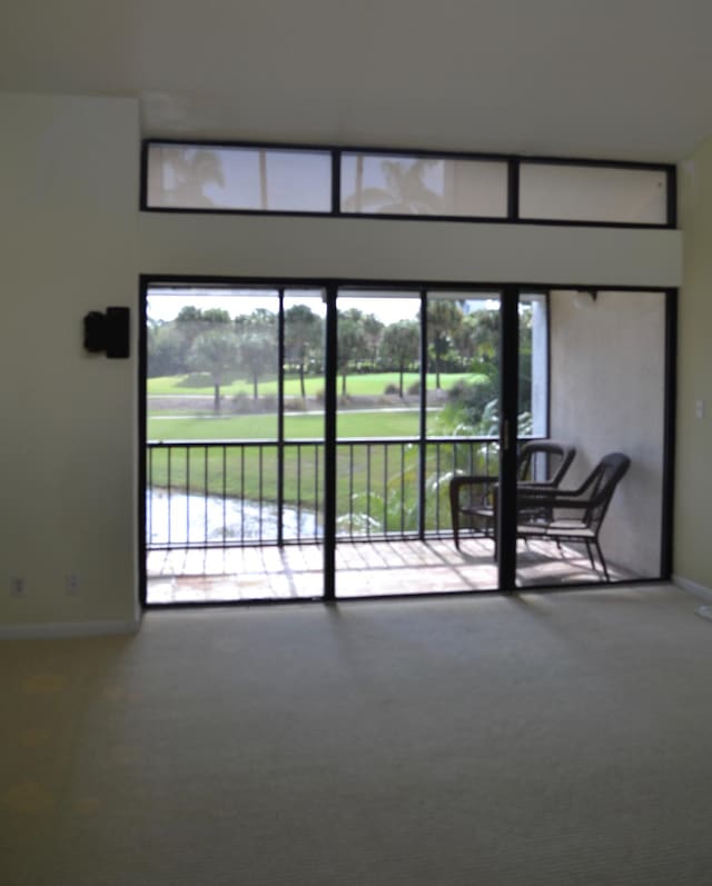 empty room with a wealth of natural light and carpet flooring