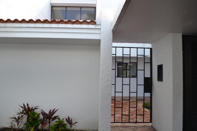 doorway to property featuring a balcony