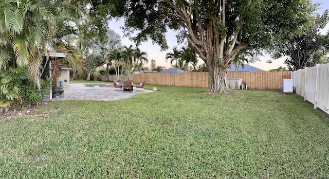 view of yard with a patio