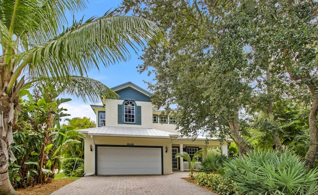 view of front of home featuring a garage