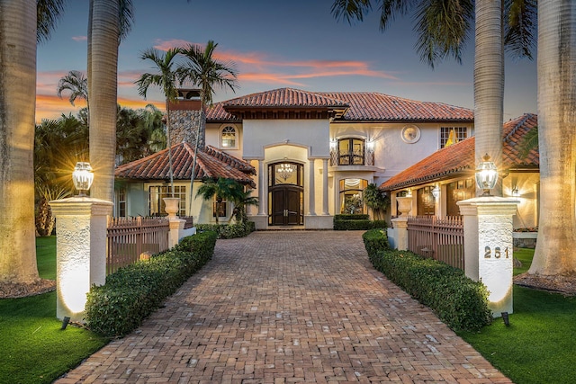 view of mediterranean / spanish house