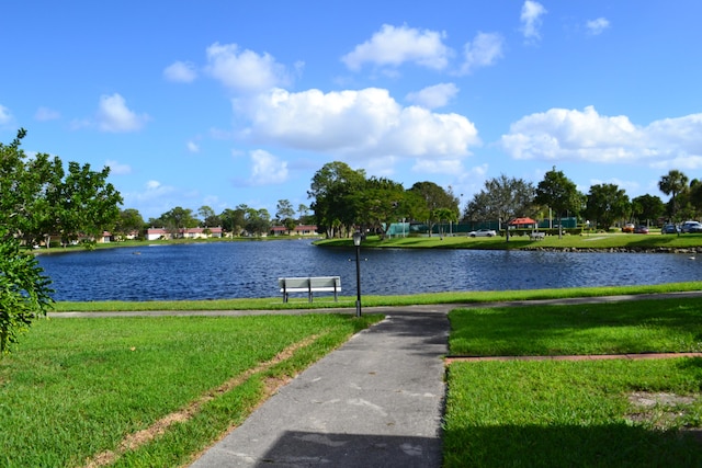 view of water feature