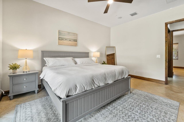 bedroom with ceiling fan