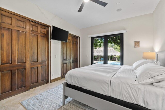 bedroom with ceiling fan