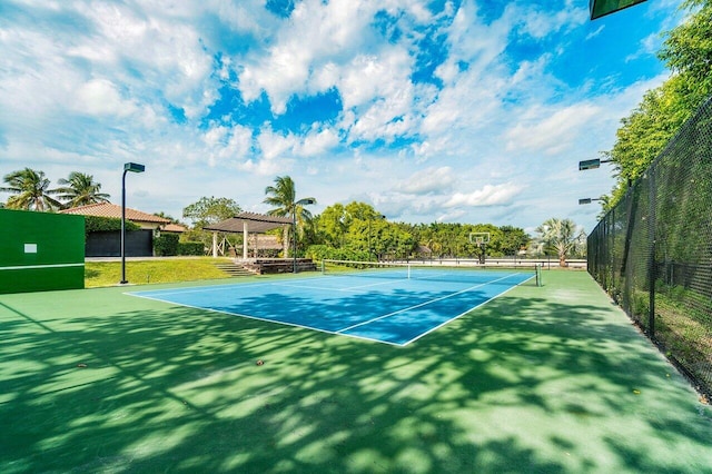 view of sport court