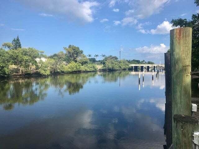 water view featuring a dock