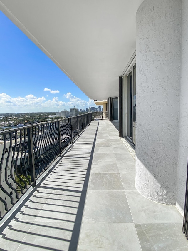 balcony featuring a city view