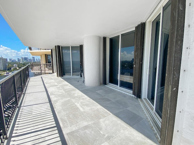 balcony with a city view