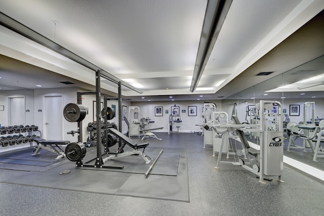 view of workout area