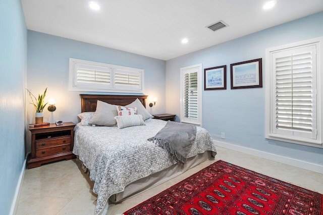 view of tiled bedroom