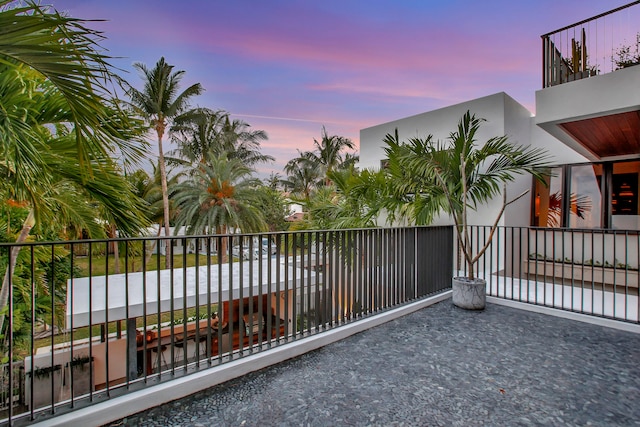 exterior space with a balcony