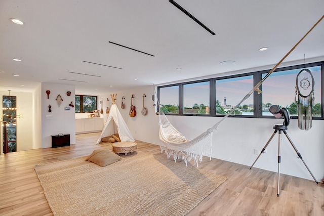 interior space with light wood-type flooring