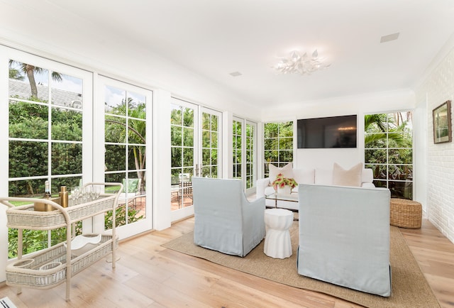 view of sunroom / solarium