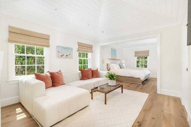 living room with hardwood / wood-style floors