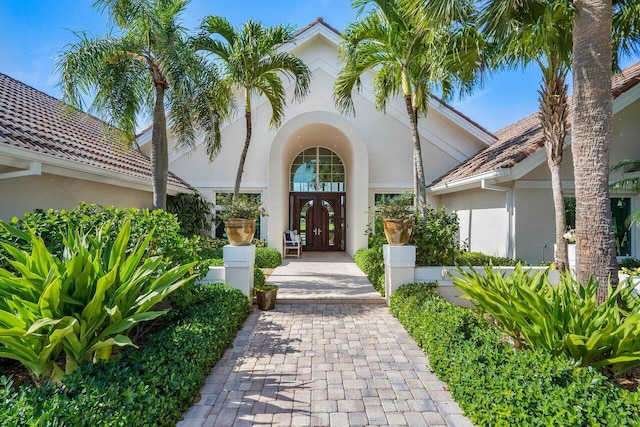 view of front of property with french doors