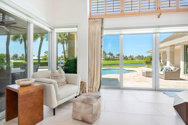 sitting room with plenty of natural light