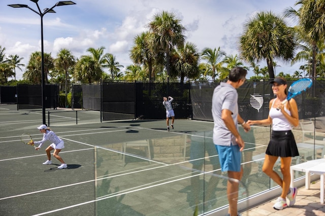 view of tennis court