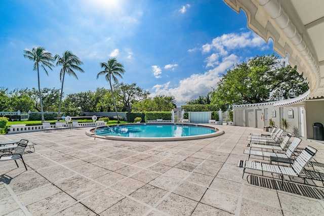 view of pool with a patio area