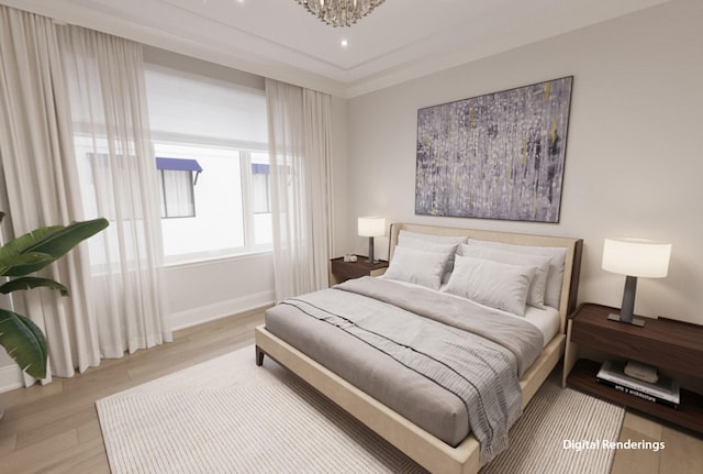 bedroom featuring hardwood / wood-style flooring