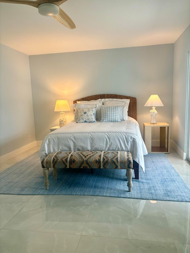 bedroom with ceiling fan