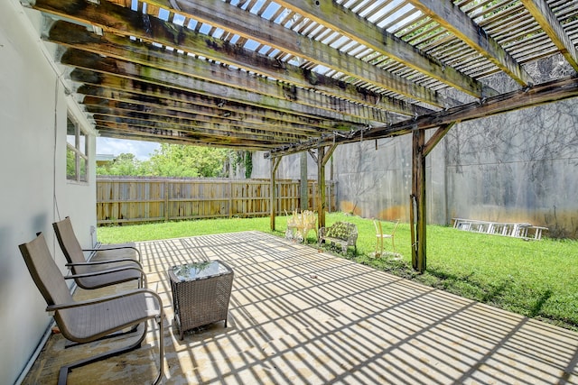 view of patio / terrace with a pergola