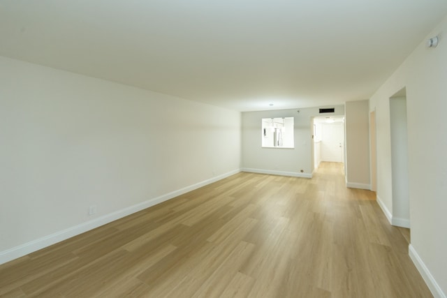 empty room featuring light hardwood / wood-style flooring