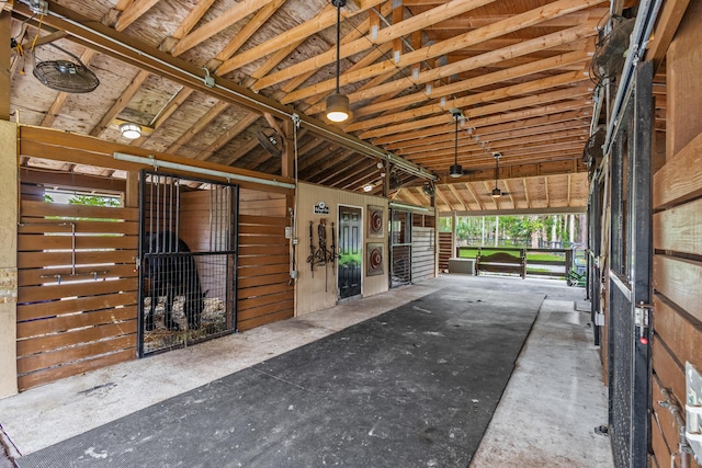 view of horse barn