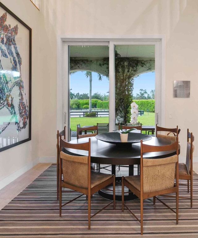 view of dining room