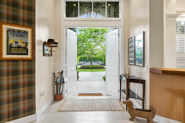 view of tiled entryway